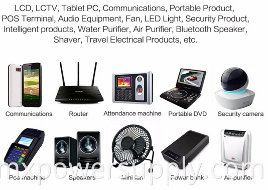 Detachable AC plug to 9V 1.5a 12V2A Power Supply 24W universal 24V1A Adapter with interchangeable US EU AU UK plug